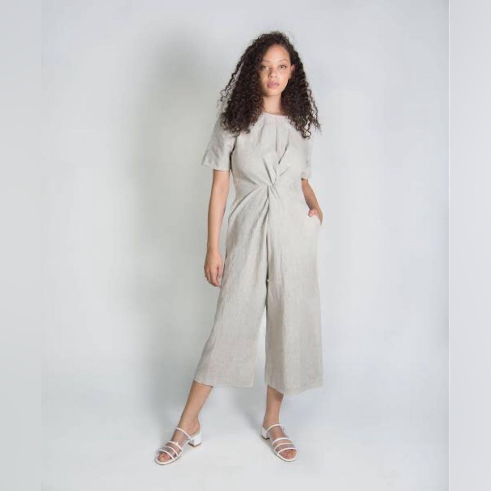 Shaina Mote Verana Jumpsuit 100% Linen 2 EUC Natural